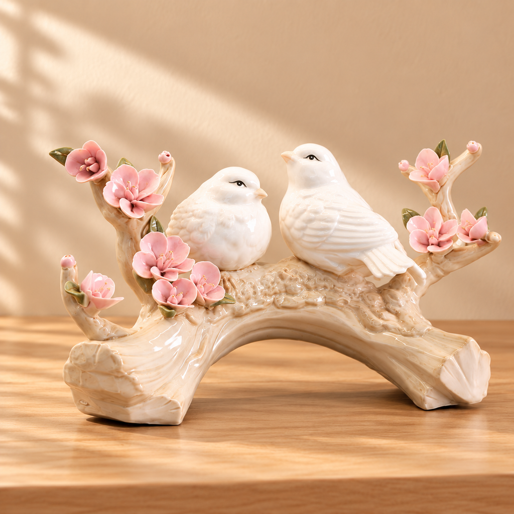 White Bird & Blossom Figurine