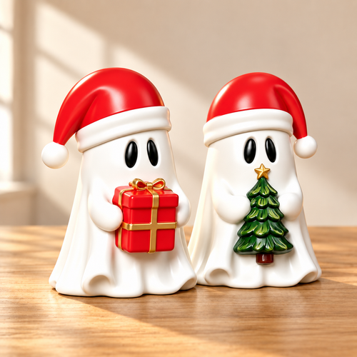 Christmas Ghost Figurine Set