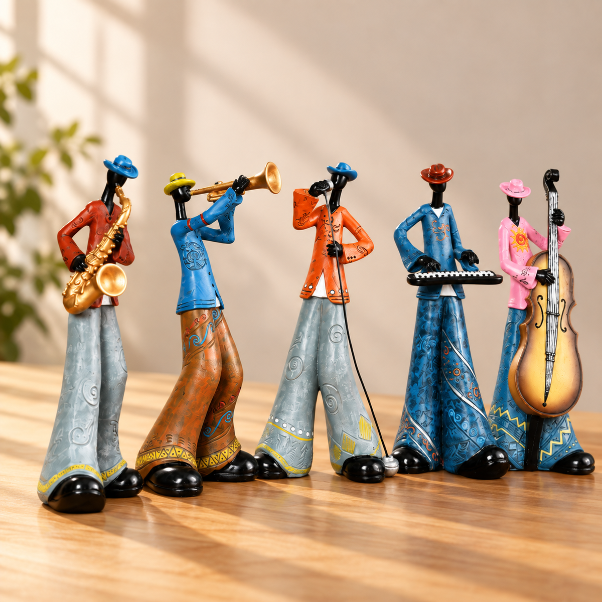 Jazz Band Musician Figurine Set